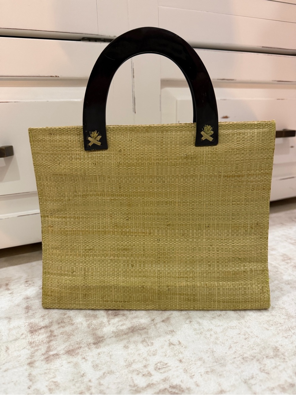 Maurizio Spataro Vintage Straw Tote Bag